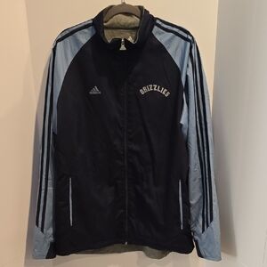 adidas Men's Navy & Light Blue Grizzlies  Jacket